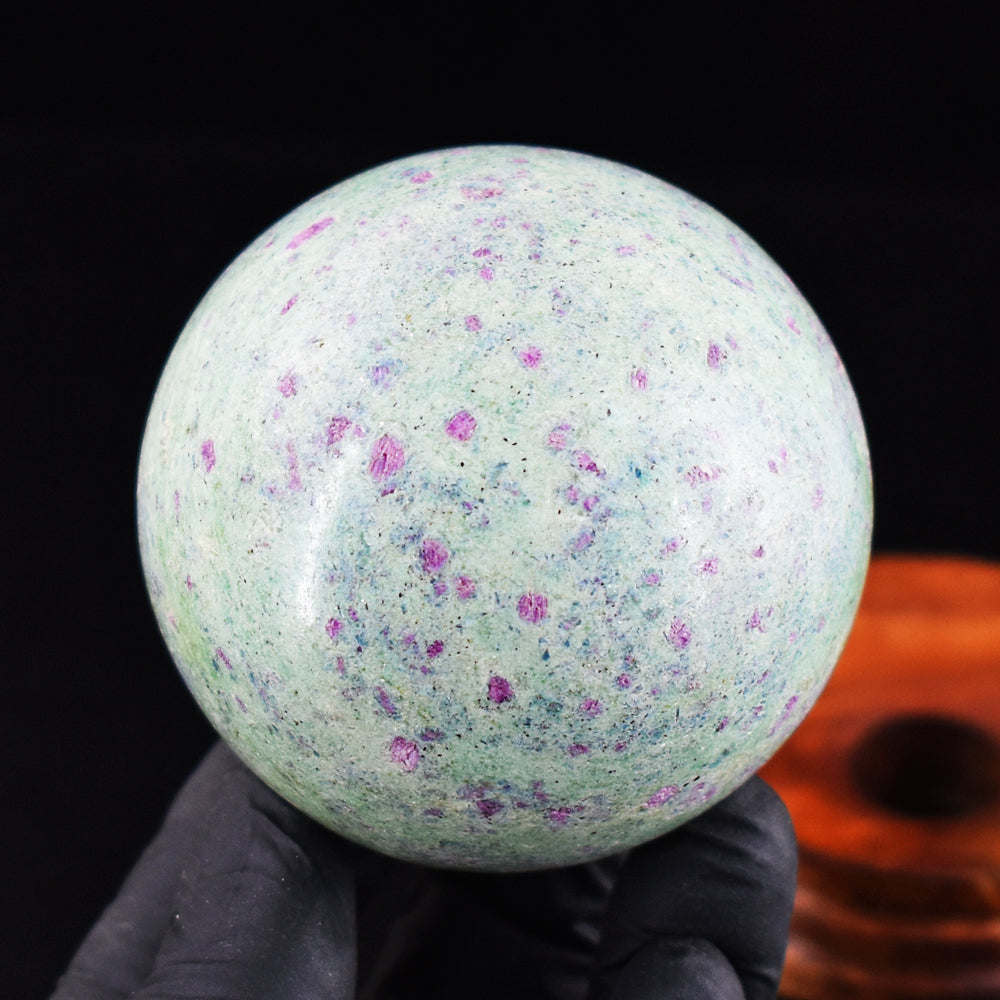 Stunning 1780.00 Carats Genuine Pink In ruby Fuchsite Crystal Specimen Healing Sphere