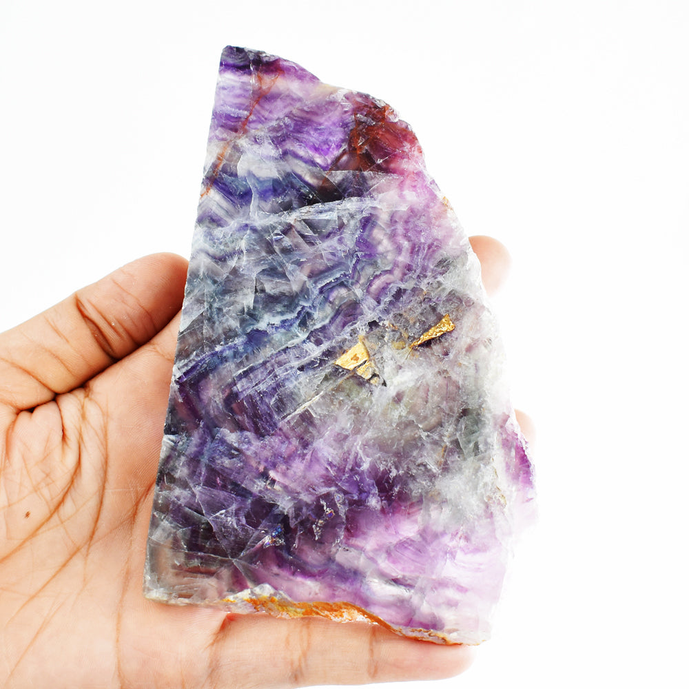 Beautiful 944.00 Cts Genuine Multicolor Fluorite Crystal Specimen Gemstone Slab