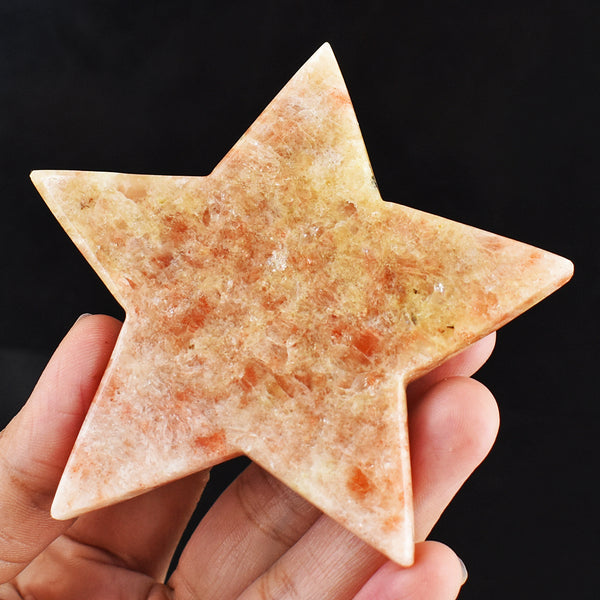 Natural 335.00 Cts Genuine Sunstone Crystal Specimen Gemstone Star