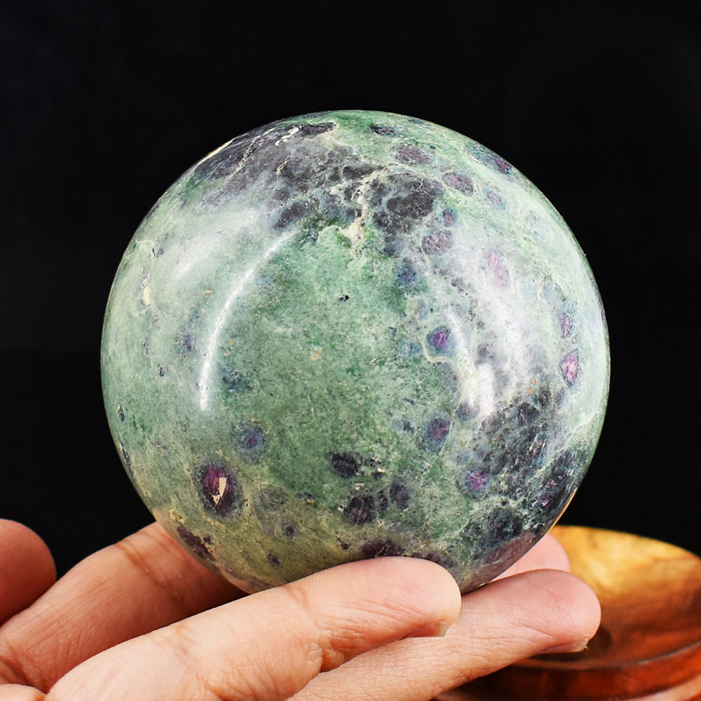 Gorgeous 2609.00 Cts Genuine Pink In Ruby Fuchsite Crystal Specimen Gemstone Sphere