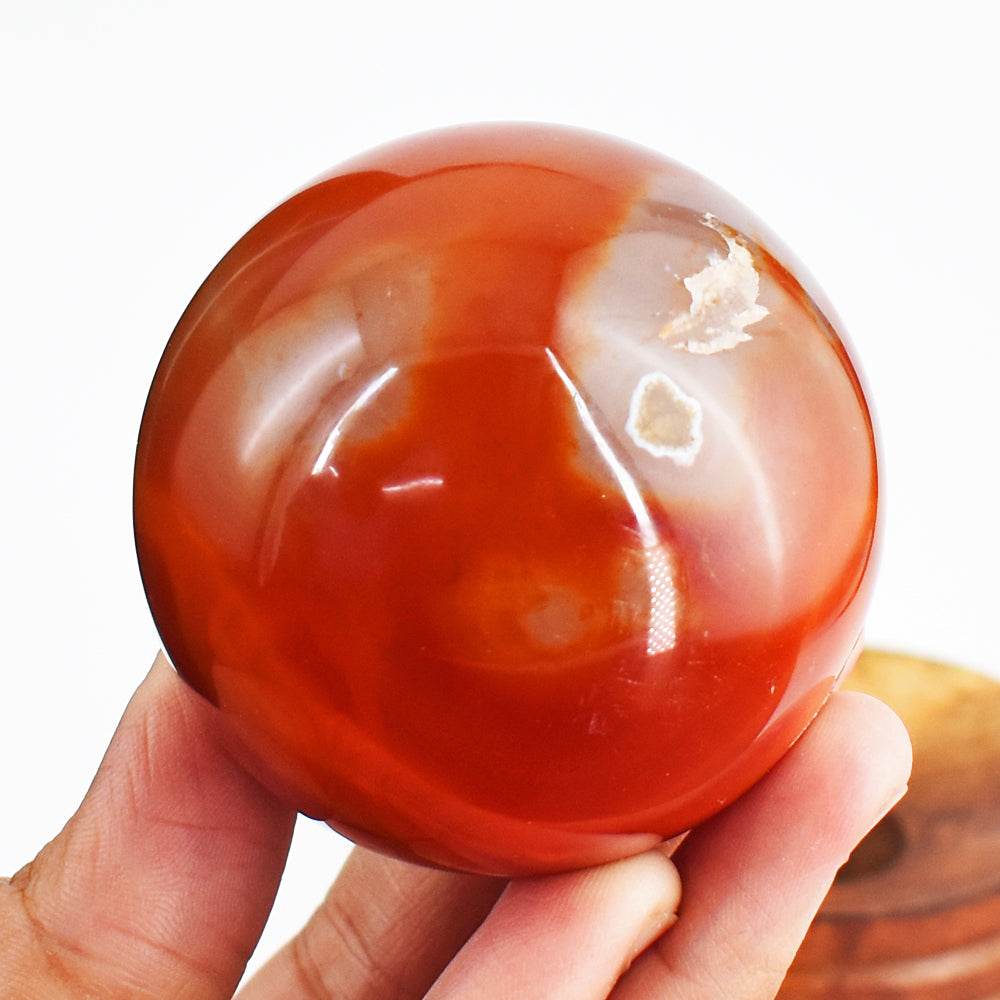 Awesome 1109.0 Cts Genuine Carnelian Crystal Specimen Gemstone Healing Sphere