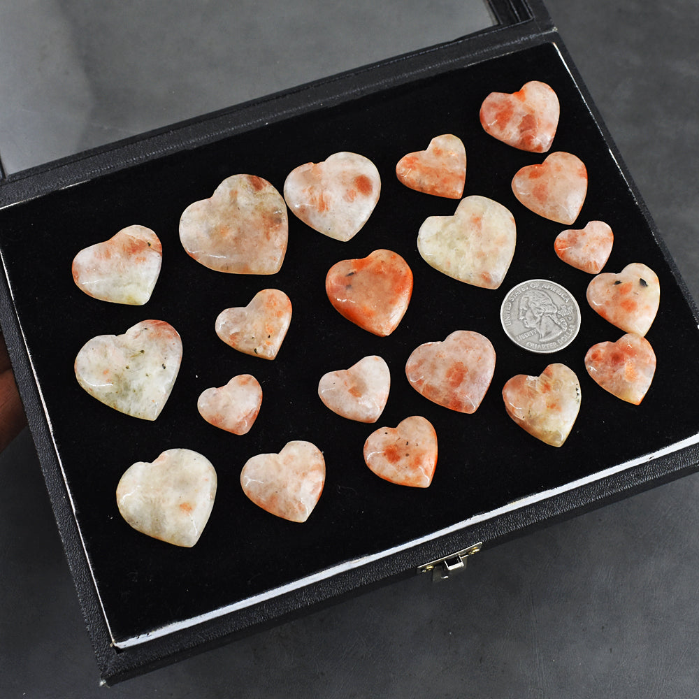 Natural 649.00 Carats  Genuine Sunstone Untreated Gemstone Cabochon Lot