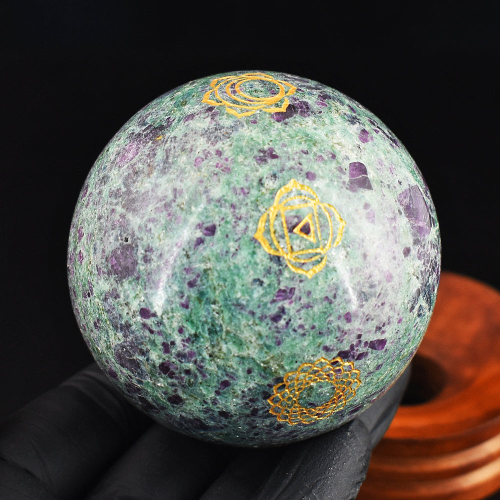 Beautiful 2004.00 Cts Genuine Pink In Ruby Fuchsite Crystal Specimen Healing Gemstone Sphere