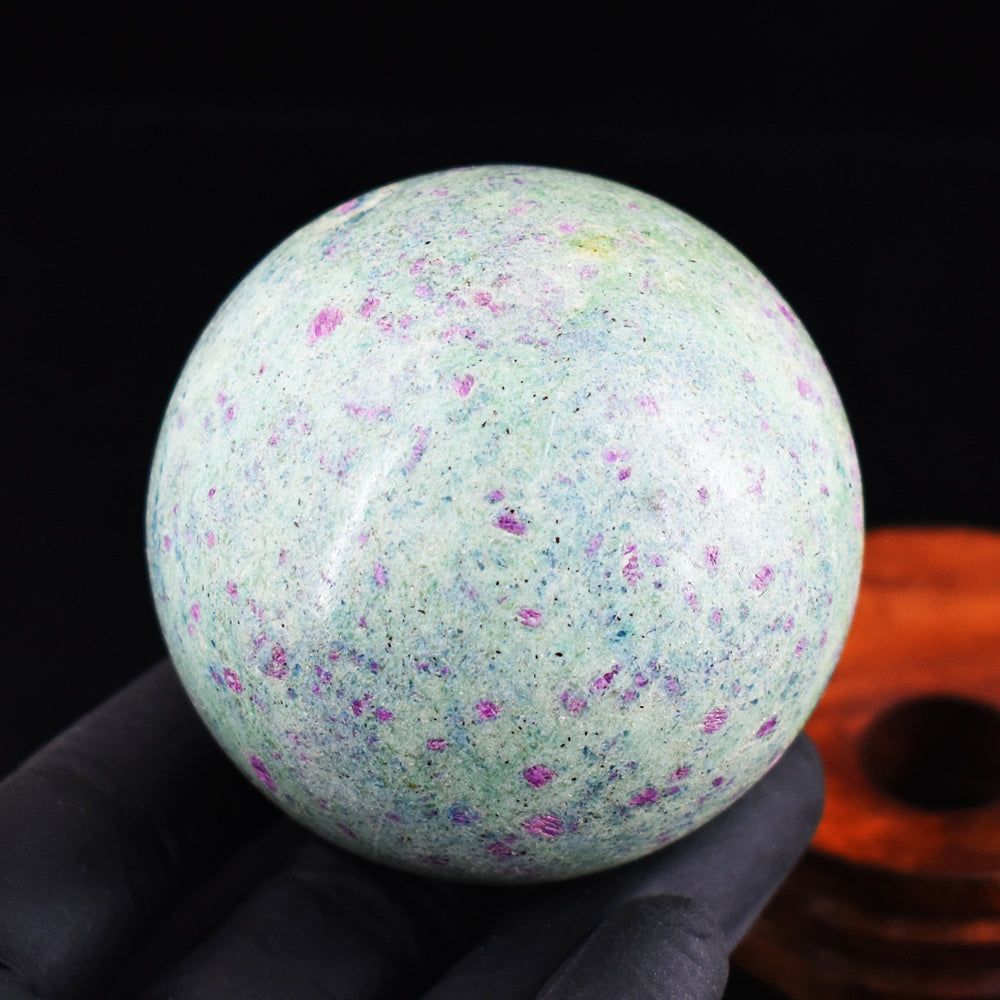 Stunning 1780.00 Carats Genuine Pink In ruby Fuchsite Crystal Specimen Healing Sphere