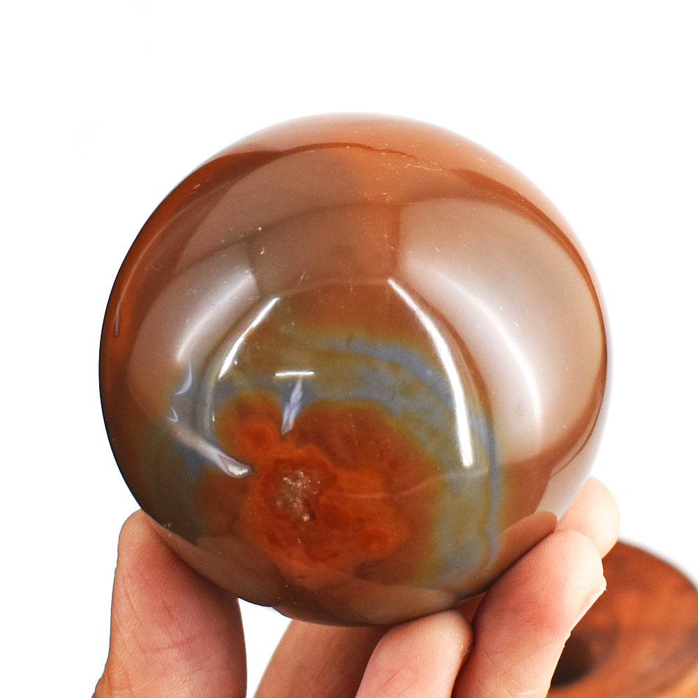 Awesome 1450.00 Cts Genuine Carnelian Crystal Specimen Healing Gemstone Sphere