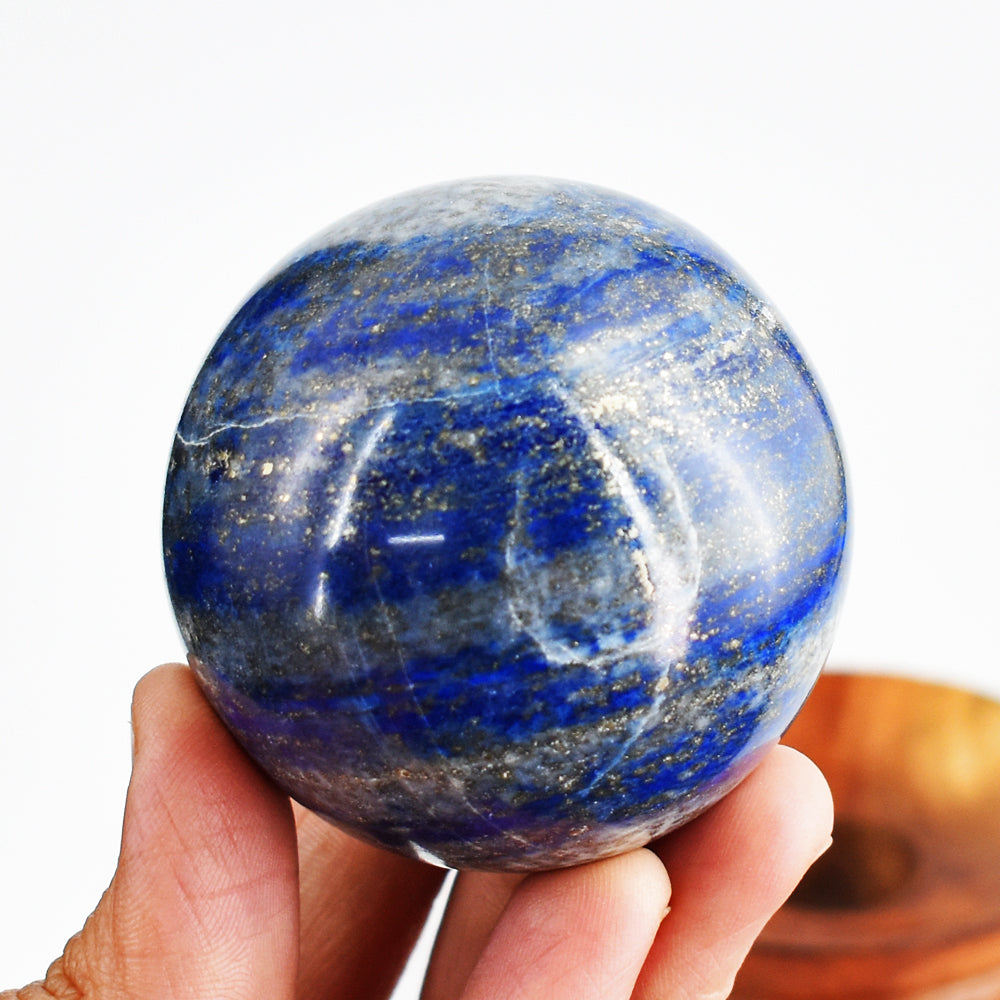 Exclusive 1050.00 Cts Genuine Lapis Lazuli Crystal Specimen Healing Gemstone Sphere