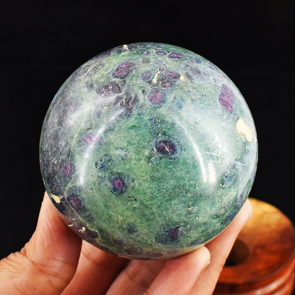 Gorgeous 2609.00 Cts Genuine Pink In Ruby Fuchsite Crystal Specimen Gemstone Sphere