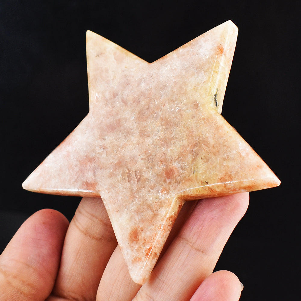 Natural 335.00 Cts Genuine Sunstone Crystal Specimen Gemstone Star