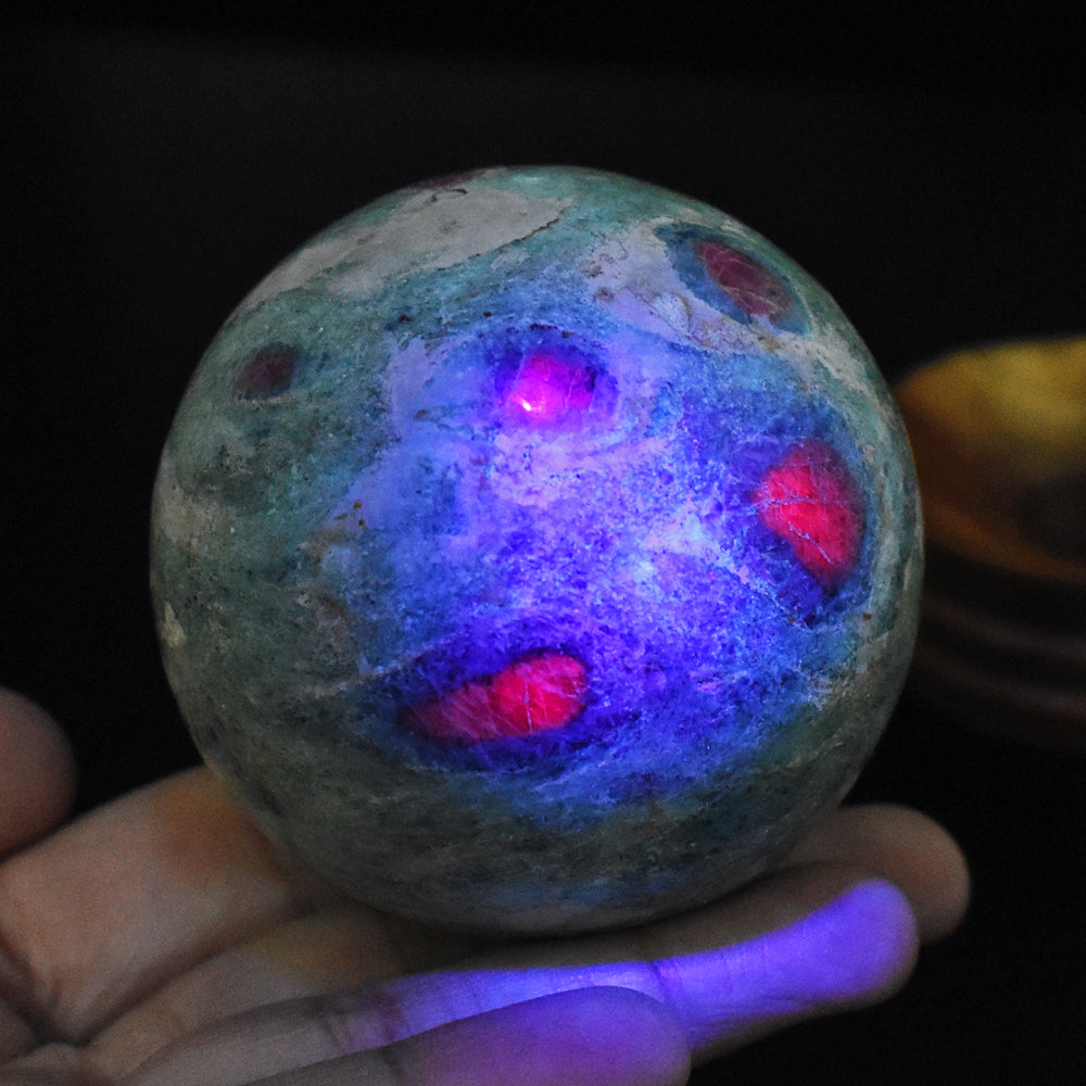 Beautiful 1702.00 Cts Genuine Pink In Ruby Fuchsite Crystal Specimen Gemstone Sphere