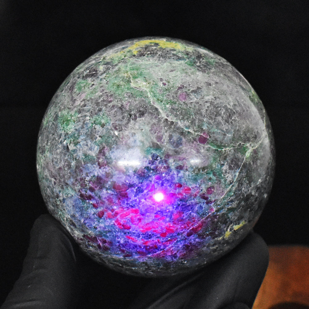 Gorgeous 2226.00 Cts Genuine Pink In Ruby Fuchsite Crystal Specimen Healing Gemstone Sphere