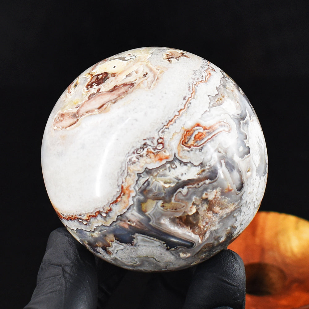 Awesome 1218.00 Cts Genuine Crazy Lace Agate Crystal Specimen Healing Gemstone Sphere