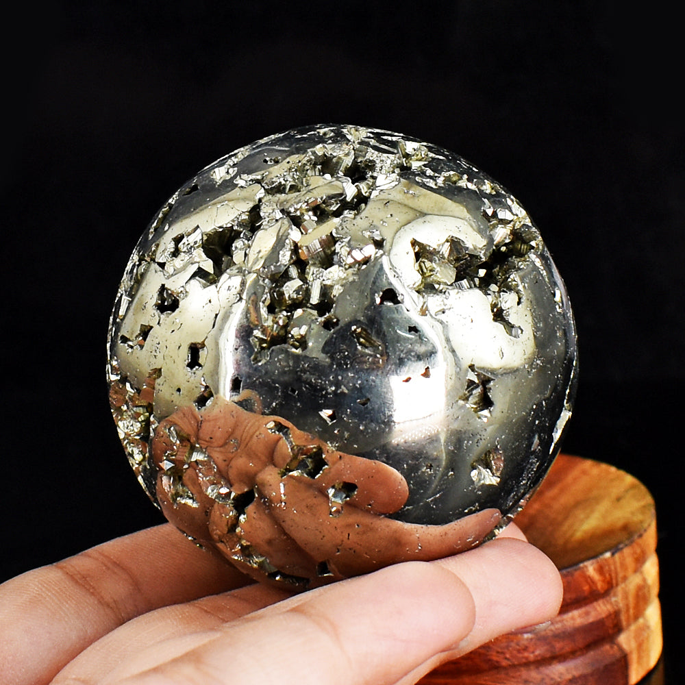 Craftsmen 1866.00 Cts Genuine Pyrite Druzy Crystal Specimen Healing Gemstone Sphere