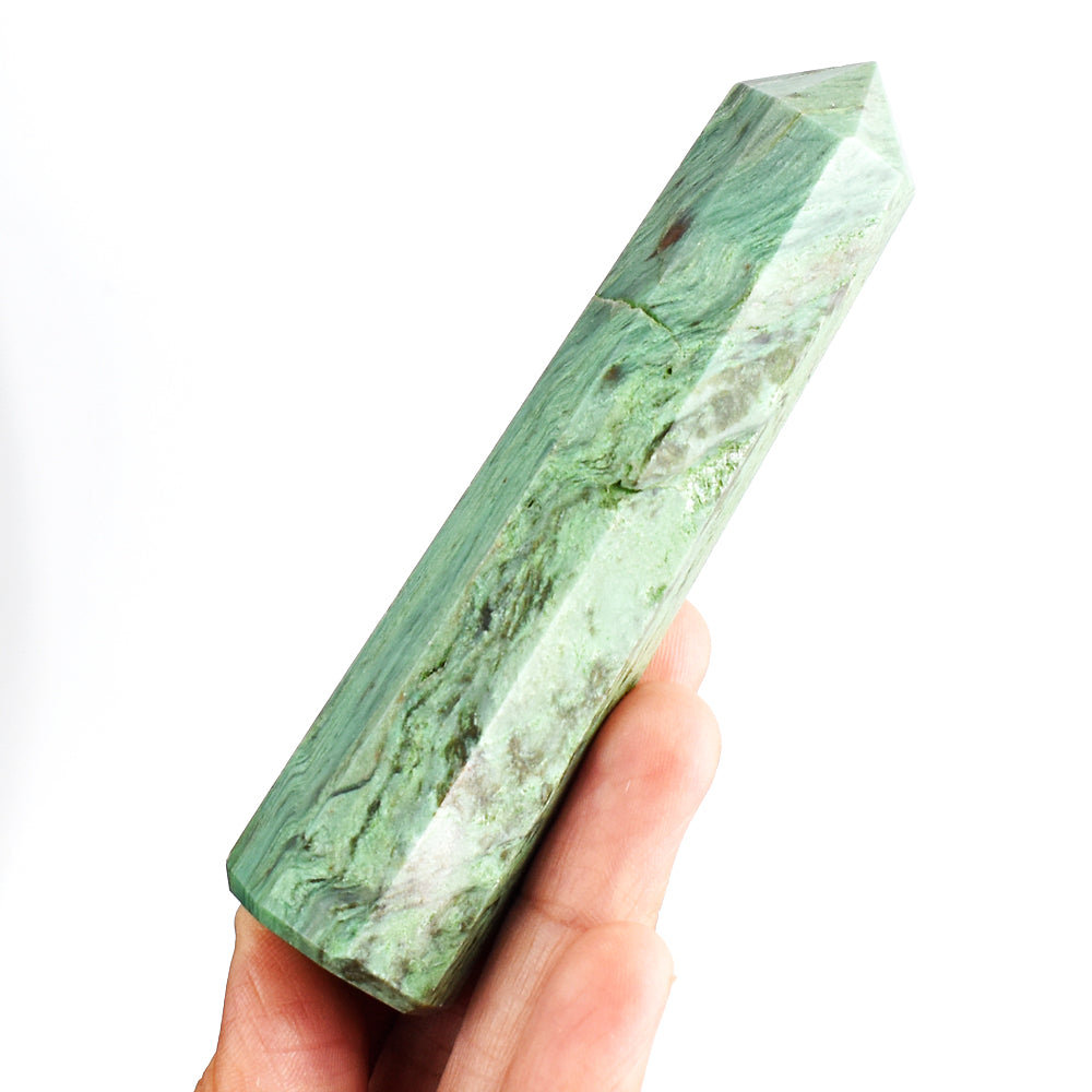 409.00 Carats Genuine Green Chalcedony Crystal Specimen Gemstone Healing Point