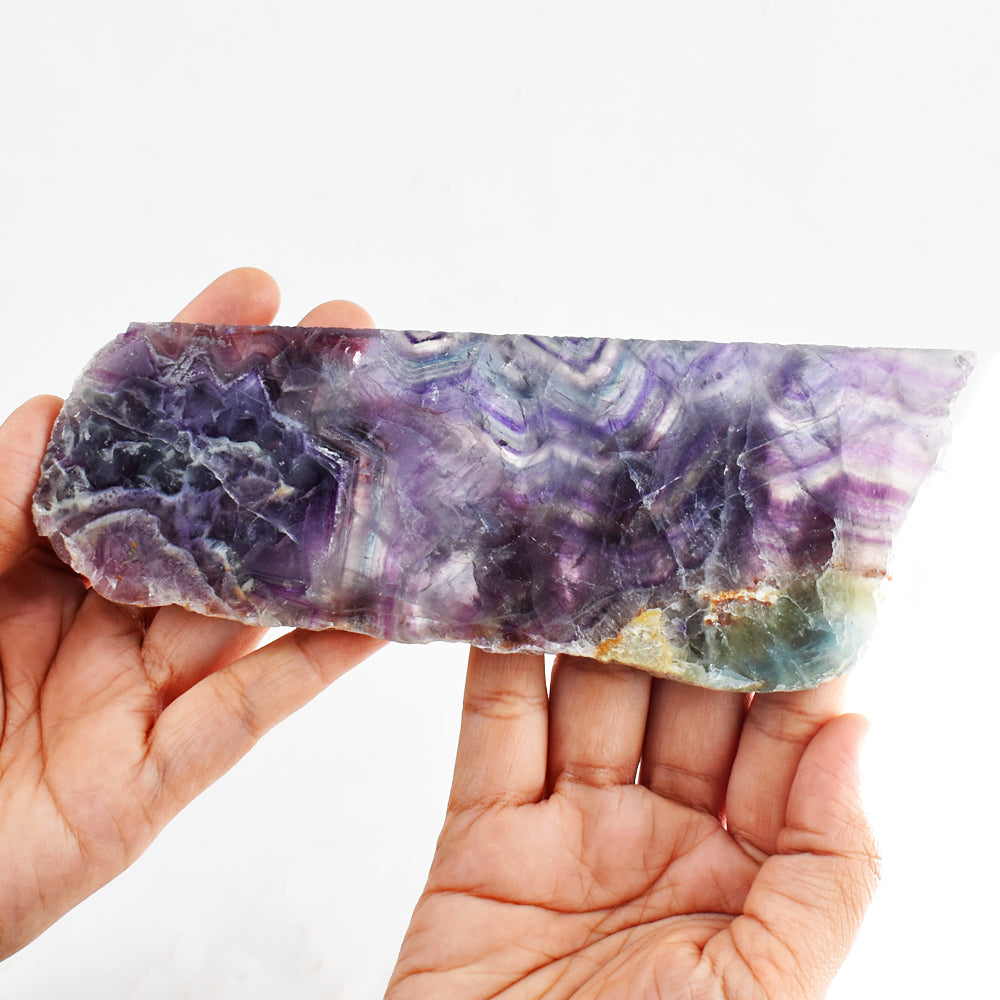 Amazing 1248.00 Cts Genuine Multicolor Fluorite Crystal Specimen Gemstone Healing Slab