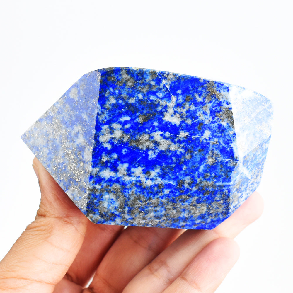 Genuine 1900.00 Cts Genuine Blue Lapis Lazuli Free Form Crystal Specimen Gemstone Tower