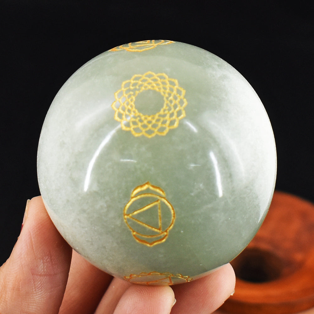 Craftsmen 1004.00 Cts Genuine Green Aventurine Seven Chakra Crystal Specimen Healing Gemstone Sphere