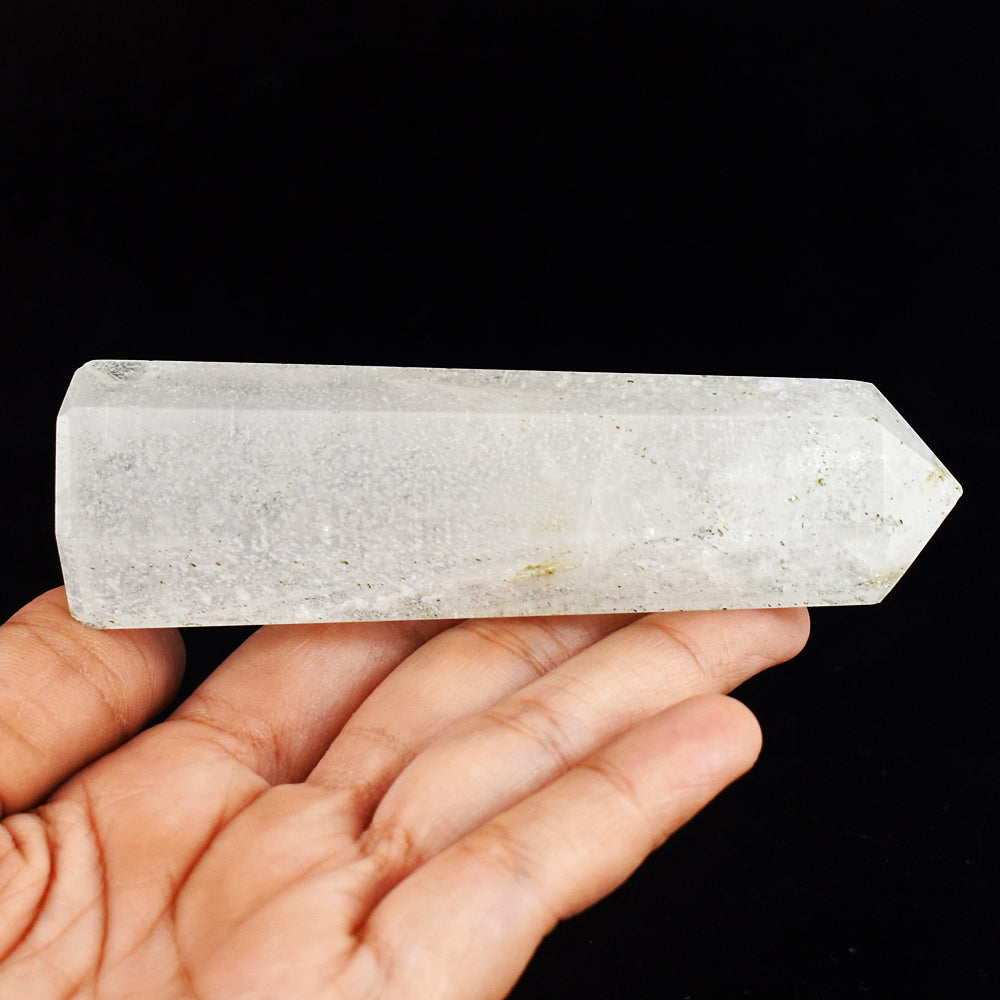 Artisian 768.00 Carats Genuine White Quartz Hand Carved Crystal Gemstone  Healing  Point