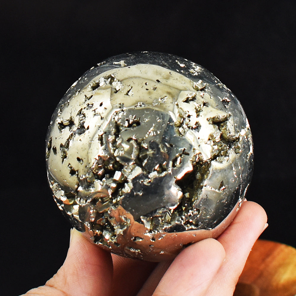 Craftsmen 1866.00 Cts Genuine Pyrite Druzy Crystal Specimen Healing Gemstone Sphere