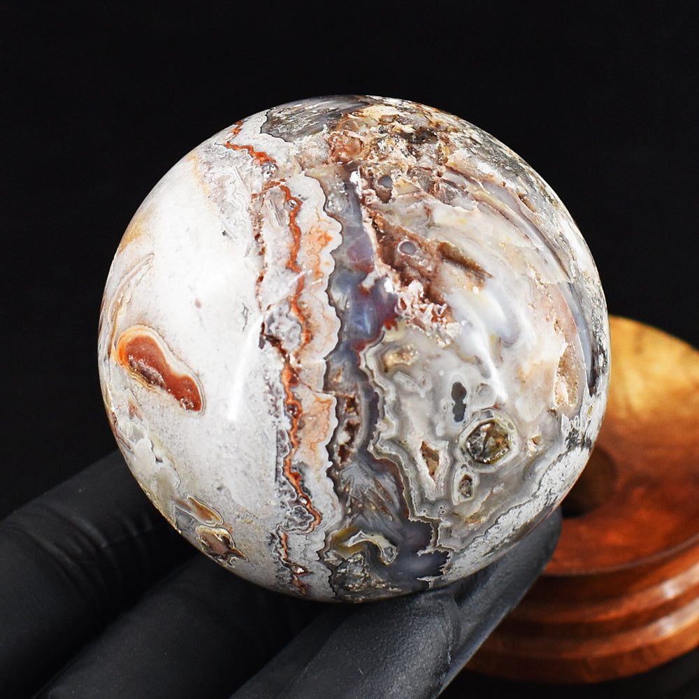 Awesome 1218.00 Cts Genuine Crazy Lace Agate Crystal Specimen Healing Gemstone Sphere