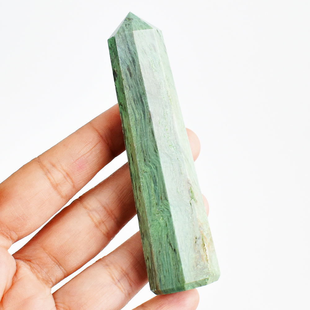 409.00 Carats Genuine Green Chalcedony Crystal Specimen Gemstone Healing Point