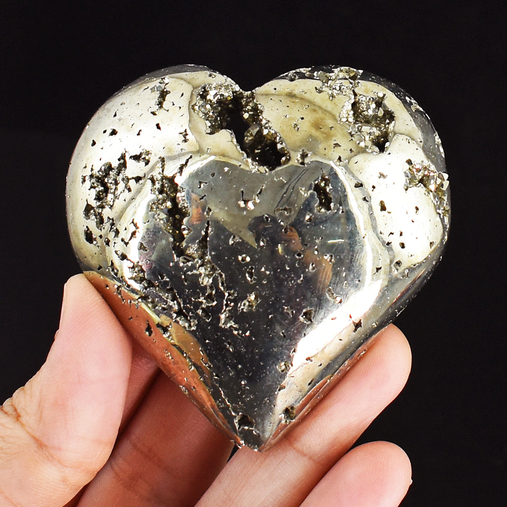 Gorgeous 900.00 Cts Genuine Pyrite Druzy Crystal Specimen Healing Gemstone Heart