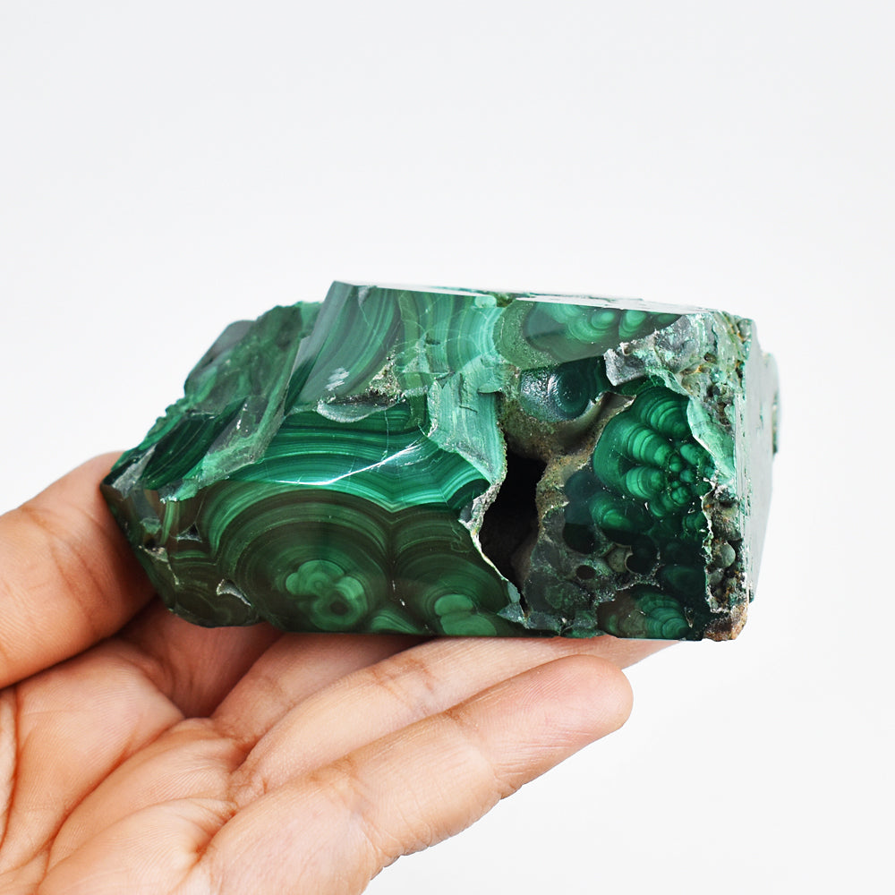 Amazing 1770.00 Cts Genuine Malachite Free Form Tower Crystal Specimen Healing Gemstone