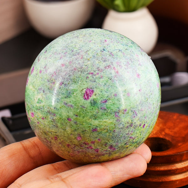 Pink In Ruby Fuchsite 2055.00 Cts Genuine Crystal Specimen Gemstone Healing Sphere