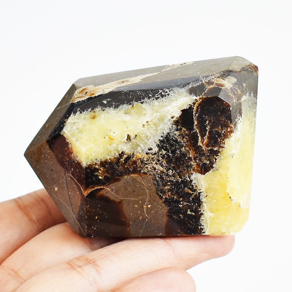 Natural 826.00 Cts Genuine Septarian Agate Free Form Crystal Specimen Gemstone Tower