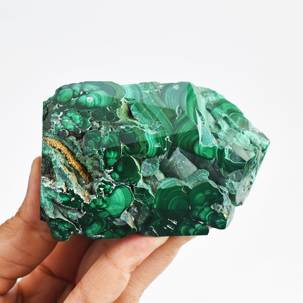 Amazing 1770.00 Cts Genuine Malachite Free Form Tower Crystal Specimen Healing Gemstone