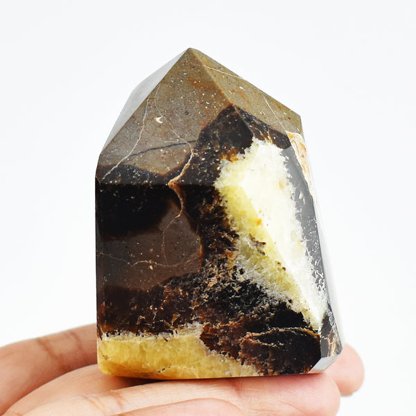 Natural 826.00 Cts Genuine Septarian Agate Free Form Crystal Specimen Gemstone Tower