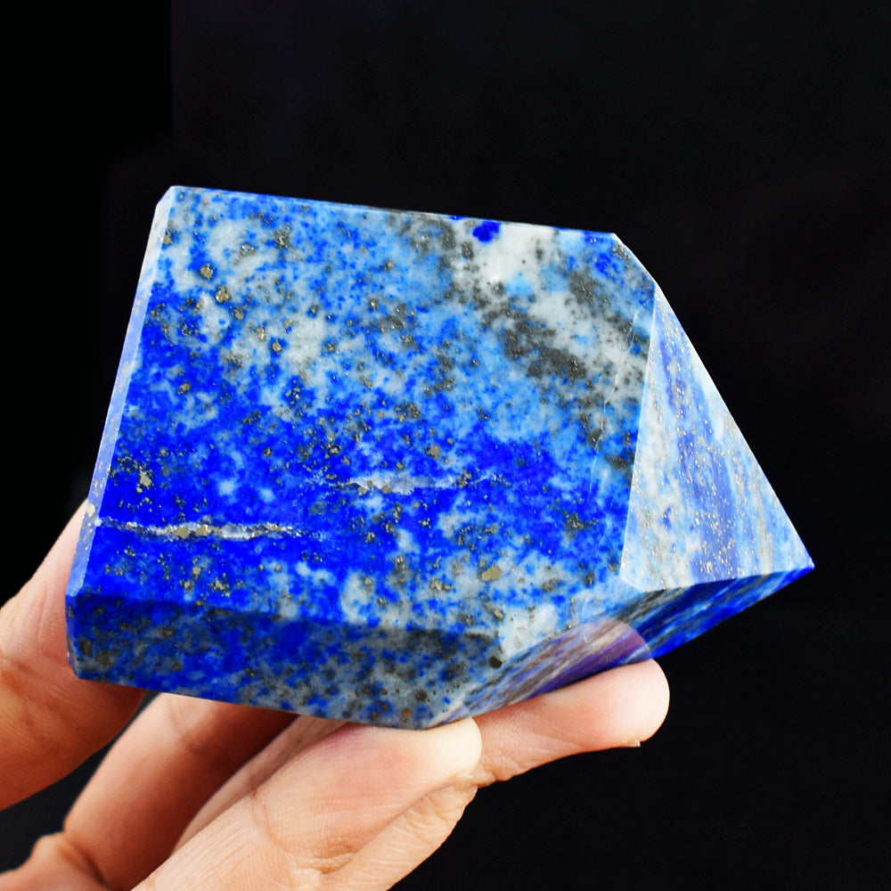 Exclusive 1408.00 Cts Genuine Lapis Lazuli Free Form Crystal Specimen Gemstone Tower