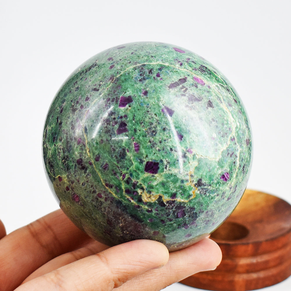 Gorgeous 2520.00 Cts Genuine Pink In Ruby Fuchsite Crystal Specimen Healing Sphere