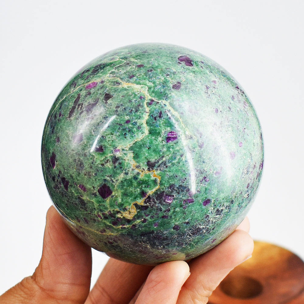 Gorgeous 2520.00 Cts Genuine Pink In Ruby Fuchsite Crystal Specimen Healing Sphere