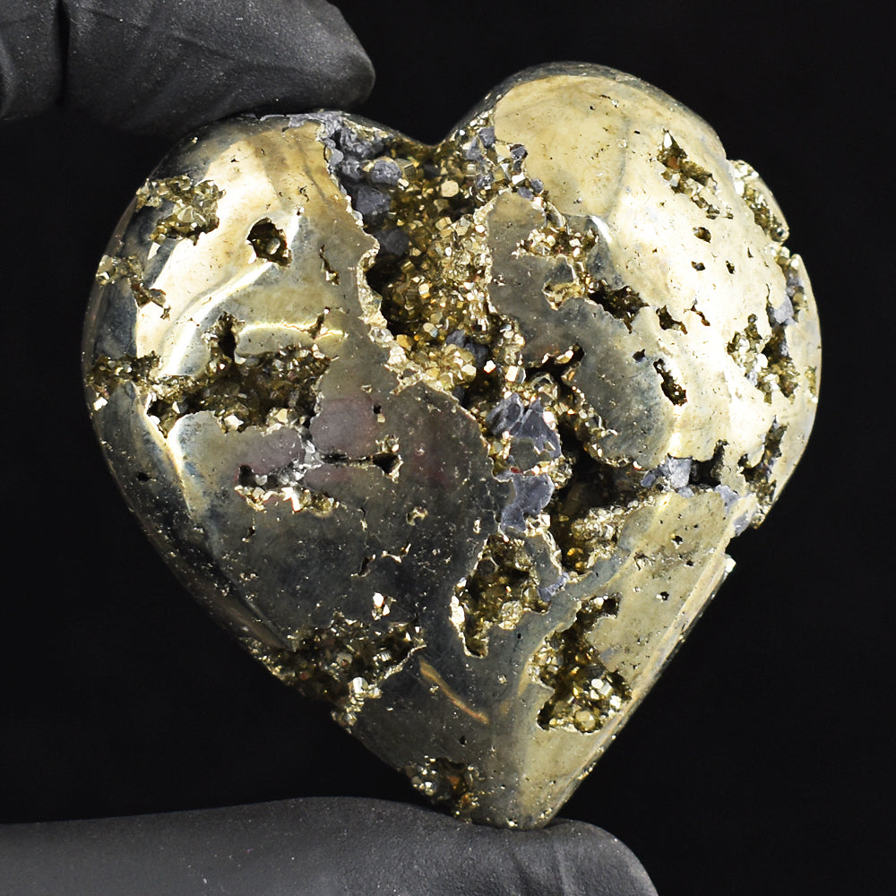 Awesome 715.00 Cts Genuine Pyrite Druzy Crystal Specimen Healing Heart Gemstone