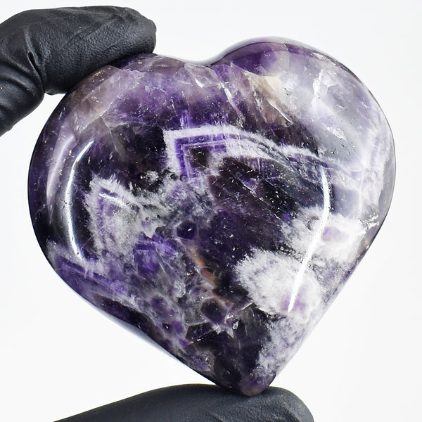 Amazing 737.00 Cts Genuine Chevron Amethyst Crystal Specimen Healing Gemstone Heart