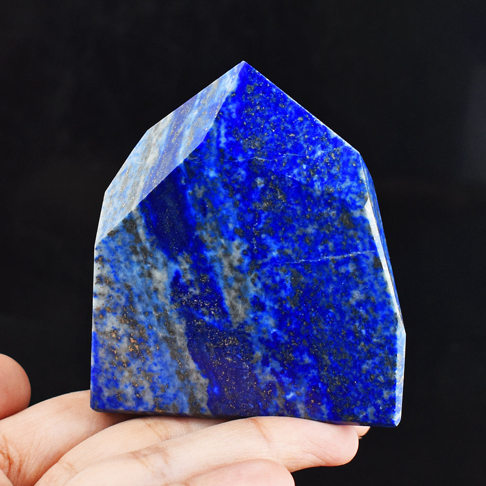 Exclusive 1408.00 Cts Genuine Lapis Lazuli Free Form Crystal Specimen Gemstone Tower