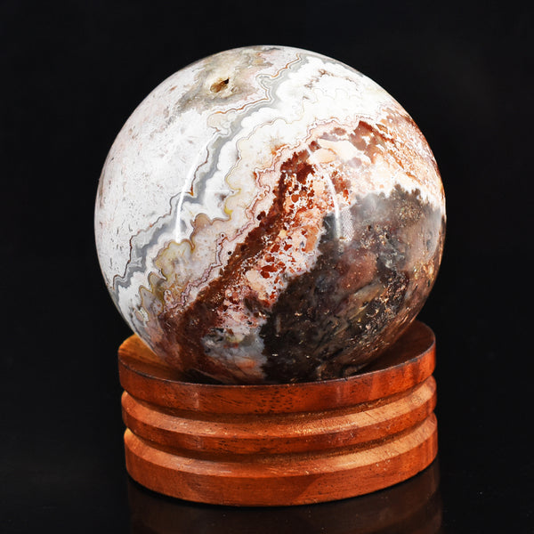 Gorgeous 1386.00  Cts Genuine Crazy Lace Agate Crystal Specimen Gemstone Healing Sphere