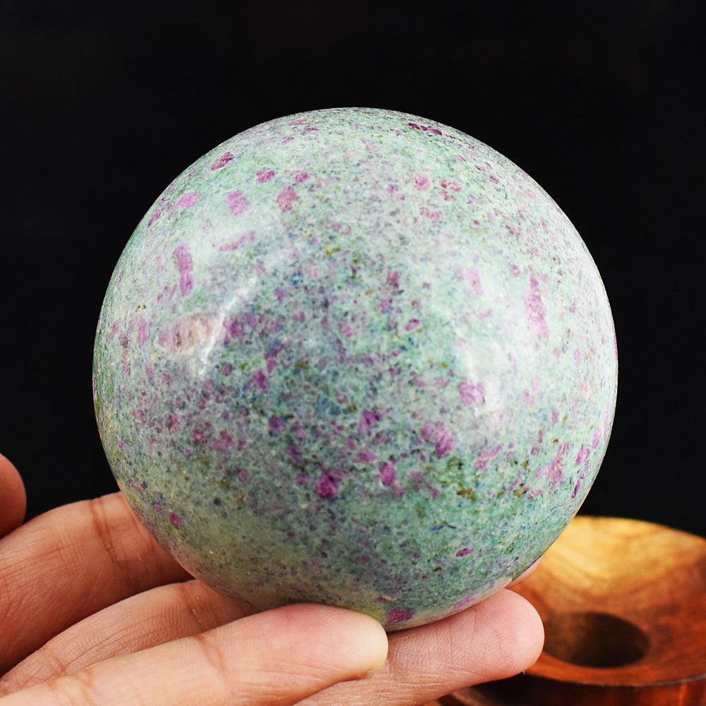 Awesome 2266.00 Cts Genuine Pink In Ruby Fuchsite Crystal Specimen Gemstone Sphere