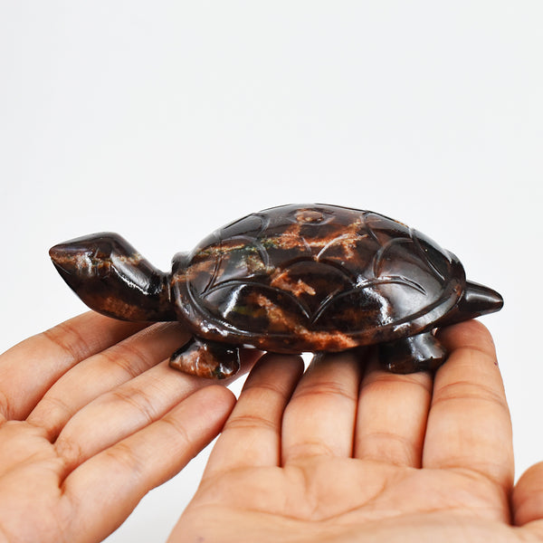 Beautiful  1531.00 Carats  Genuine Garnet  Hand Carved Crystal  Gemstone Turtle Carving