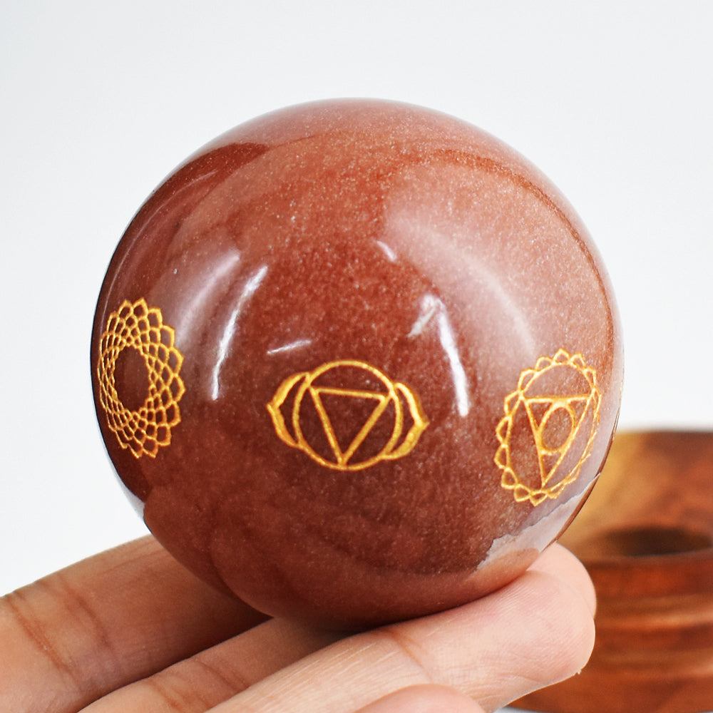 Beautiful 1020.00  Cts Genuine Aventurine Seven Chakra Crystal Specimen Healing Gemstone Sphere