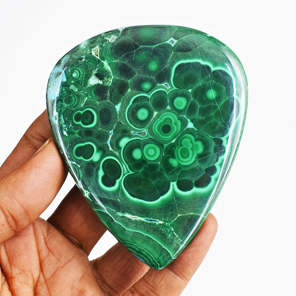 Massive 393.00  Carats  Genuine Malachite  Hand Carved Crystal Gem