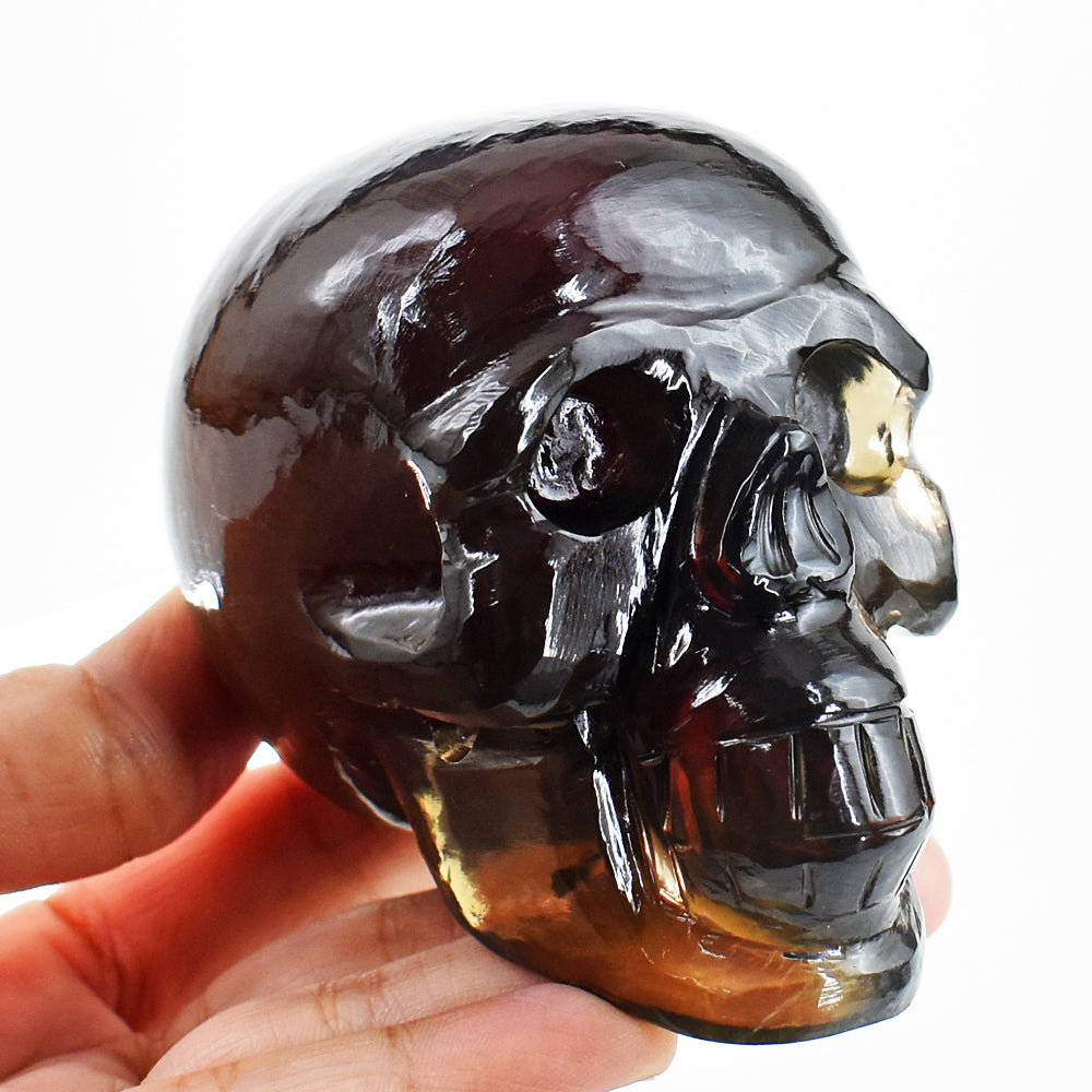 Artisian 2705.00 Cts Genuine Multicolor Fluorite Hand Carved Crystal Skull Carving