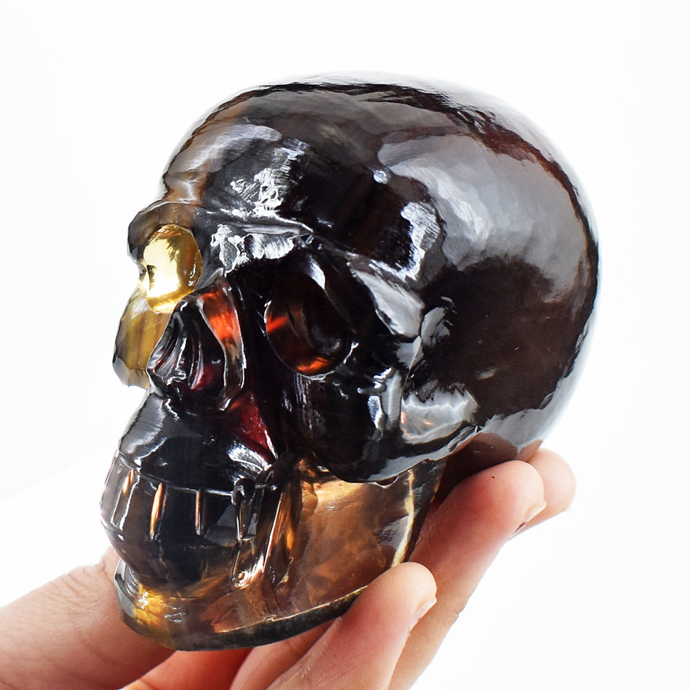 Artisian 2705.00 Cts Genuine Multicolor Fluorite Hand Carved Crystal Skull Carving