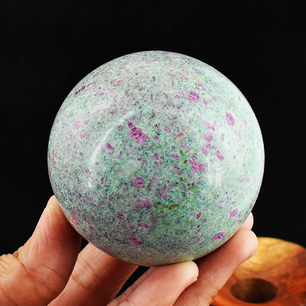 Awesome 2266.00 Cts Genuine Pink In Ruby Fuchsite Crystal Specimen Gemstone Sphere