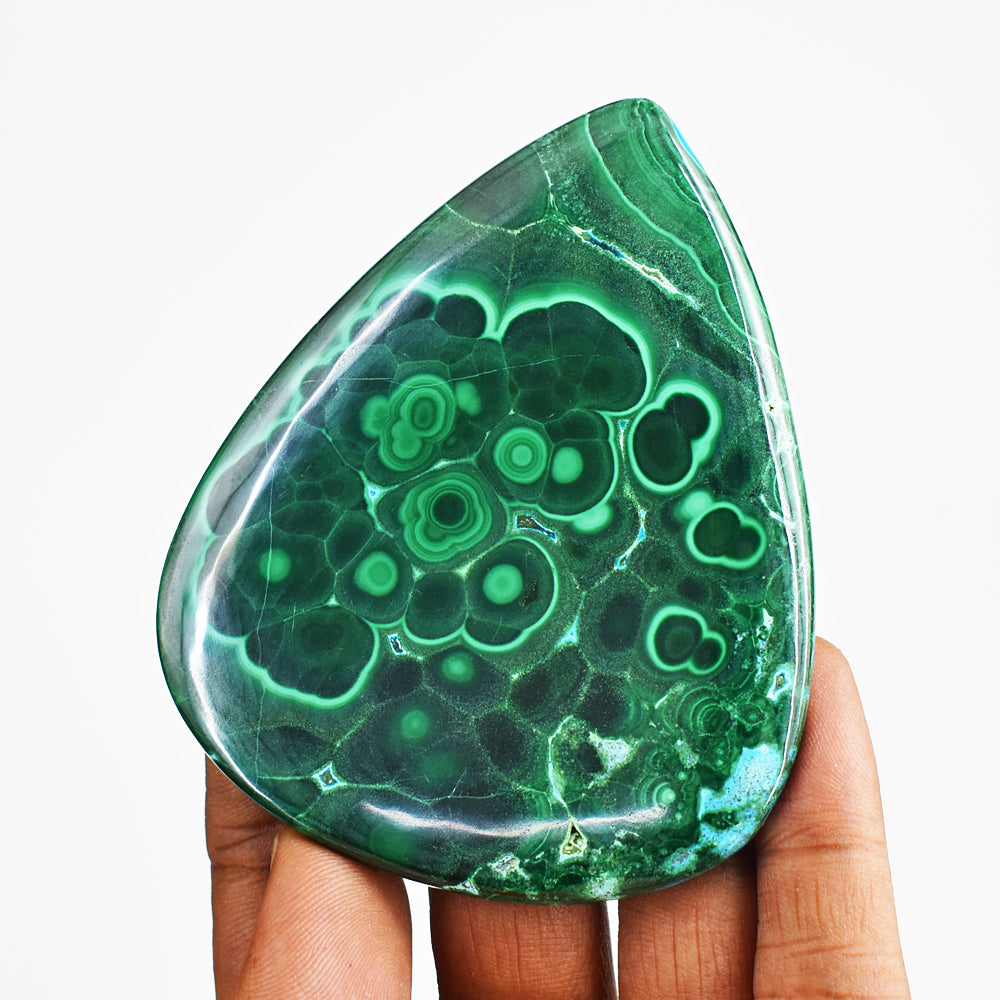 Massive 393.00  Carats  Genuine Malachite  Hand Carved Crystal Gem