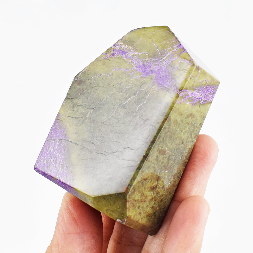 Gorgeous 661.00 Cts Genuine Stichtite Free Form Crystal Specimen Gemstone Tower