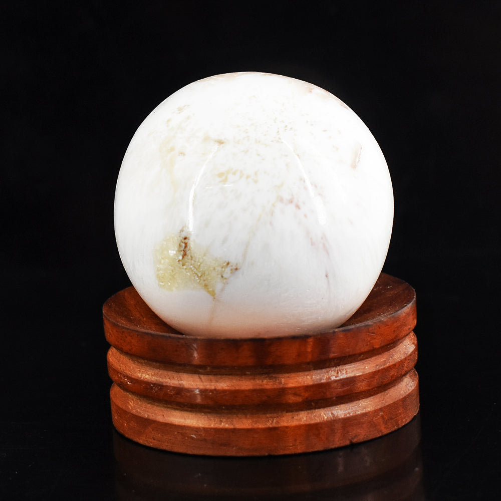 Beautiful 662.00 Cts Genuine  Flower Agate Hand Carved Crystal Healing Gemstone Sphere