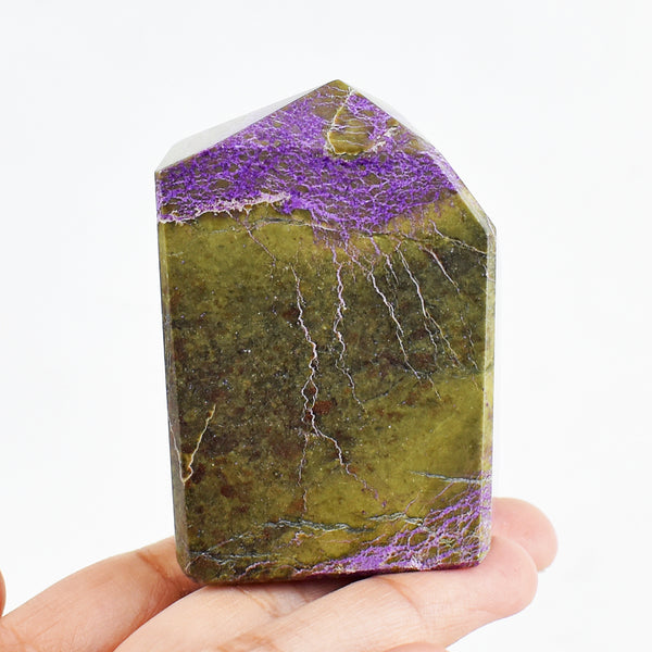 Gorgeous 661.00 Cts Genuine Stichtite Free Form Crystal Specimen Gemstone Tower