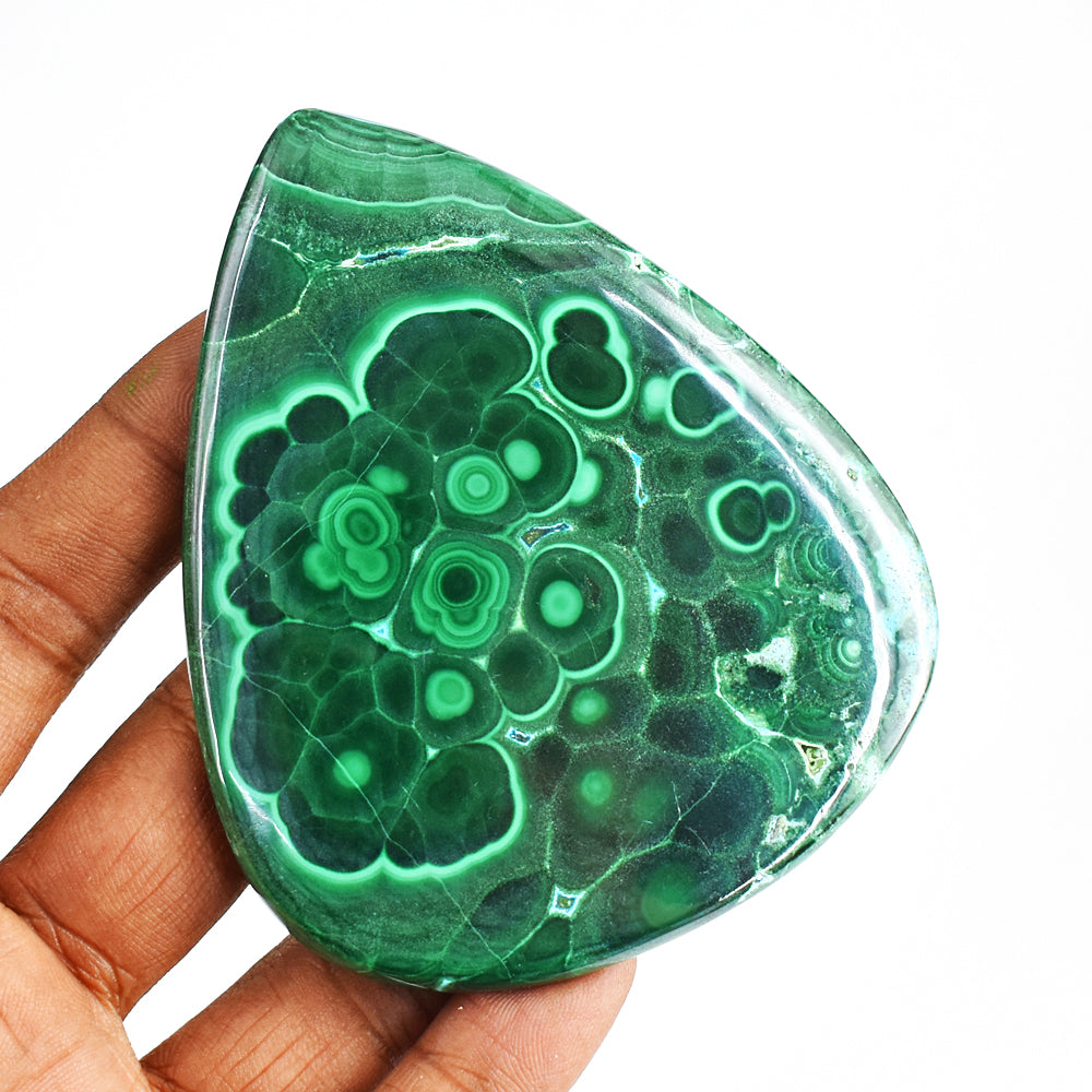 Massive 393.00  Carats  Genuine Malachite  Hand Carved Crystal Gem