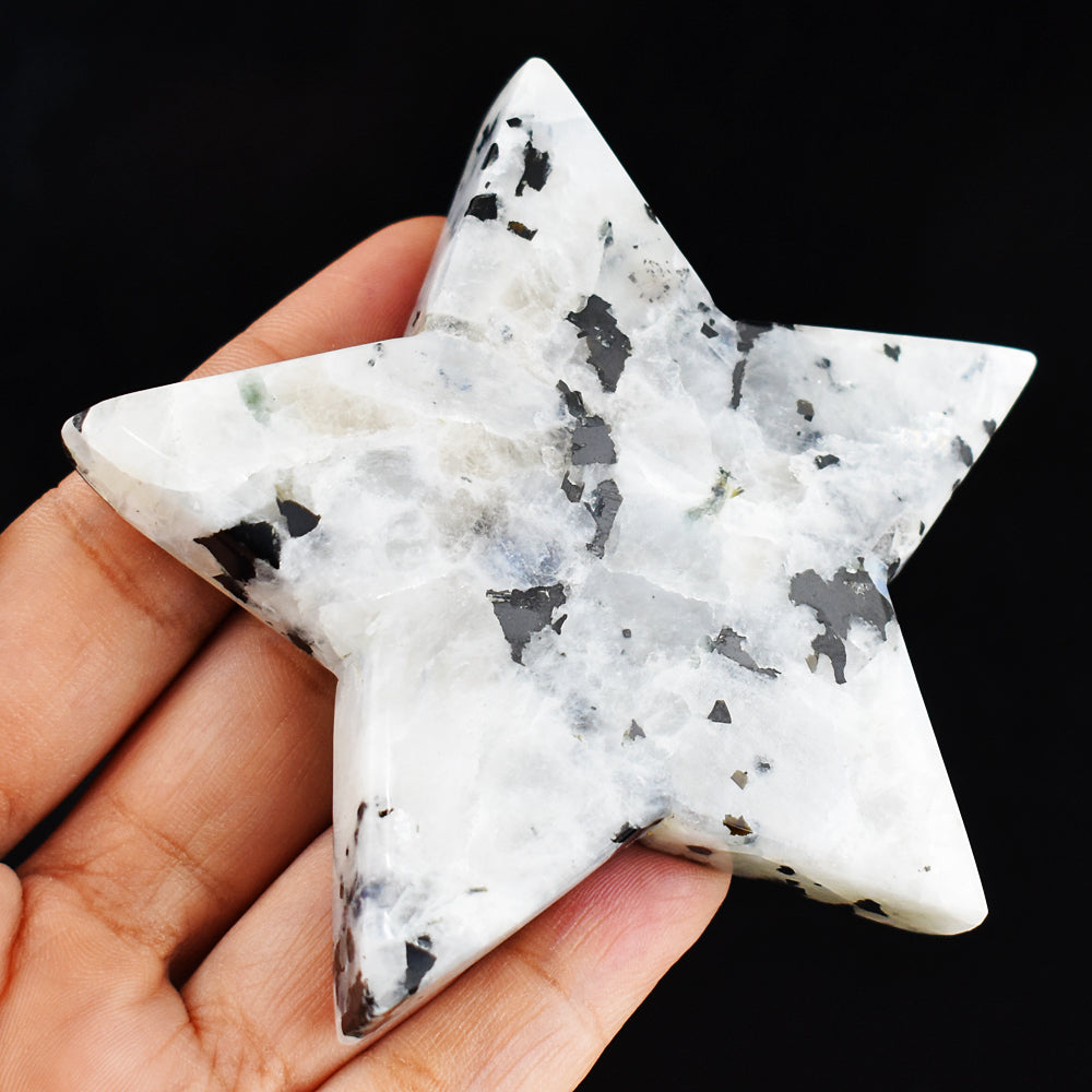 Awesome 626.00 Cts Genuine Blue Flash Moonstone Crystal Specimen Gemstone Star